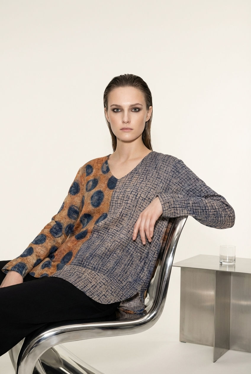 Remera Lunares Terracota