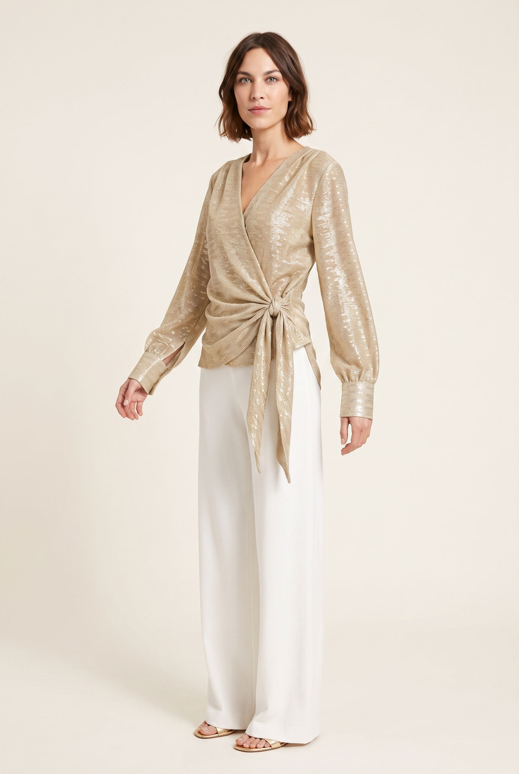 Blusa Lurex Dorada