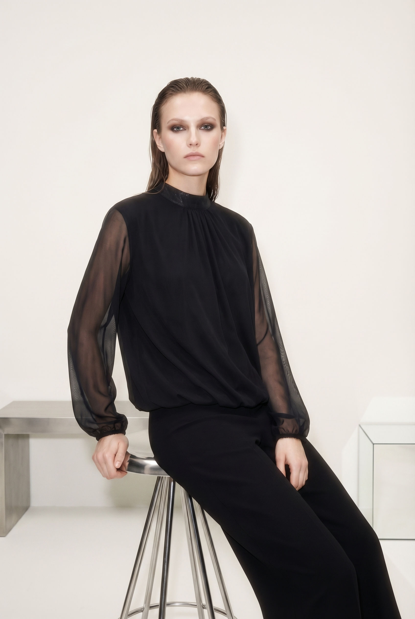 Blusa Microtul Frunce