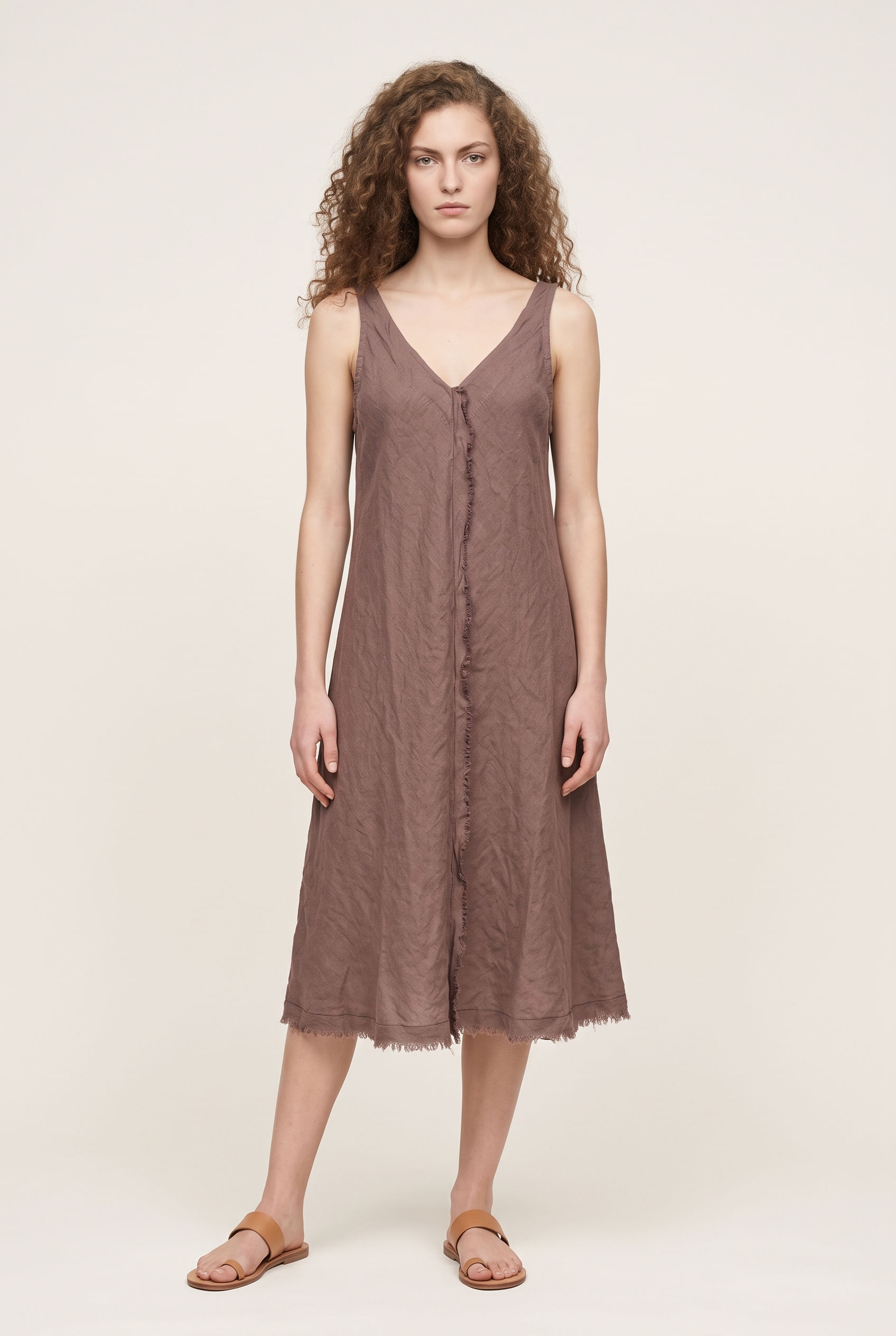 Vestido Lino Cacao