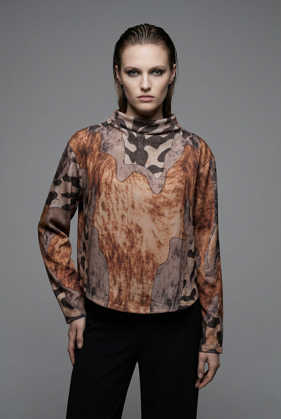 Miniatura: Blusa Drapeado Lanilla