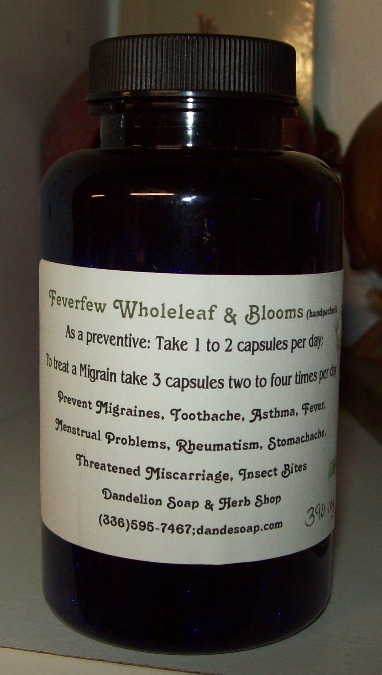 Feverfew Capsules 60 ct