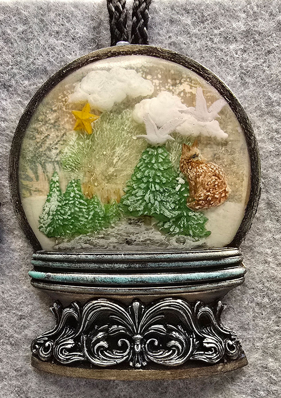 Woodland Snow Globe Ornament