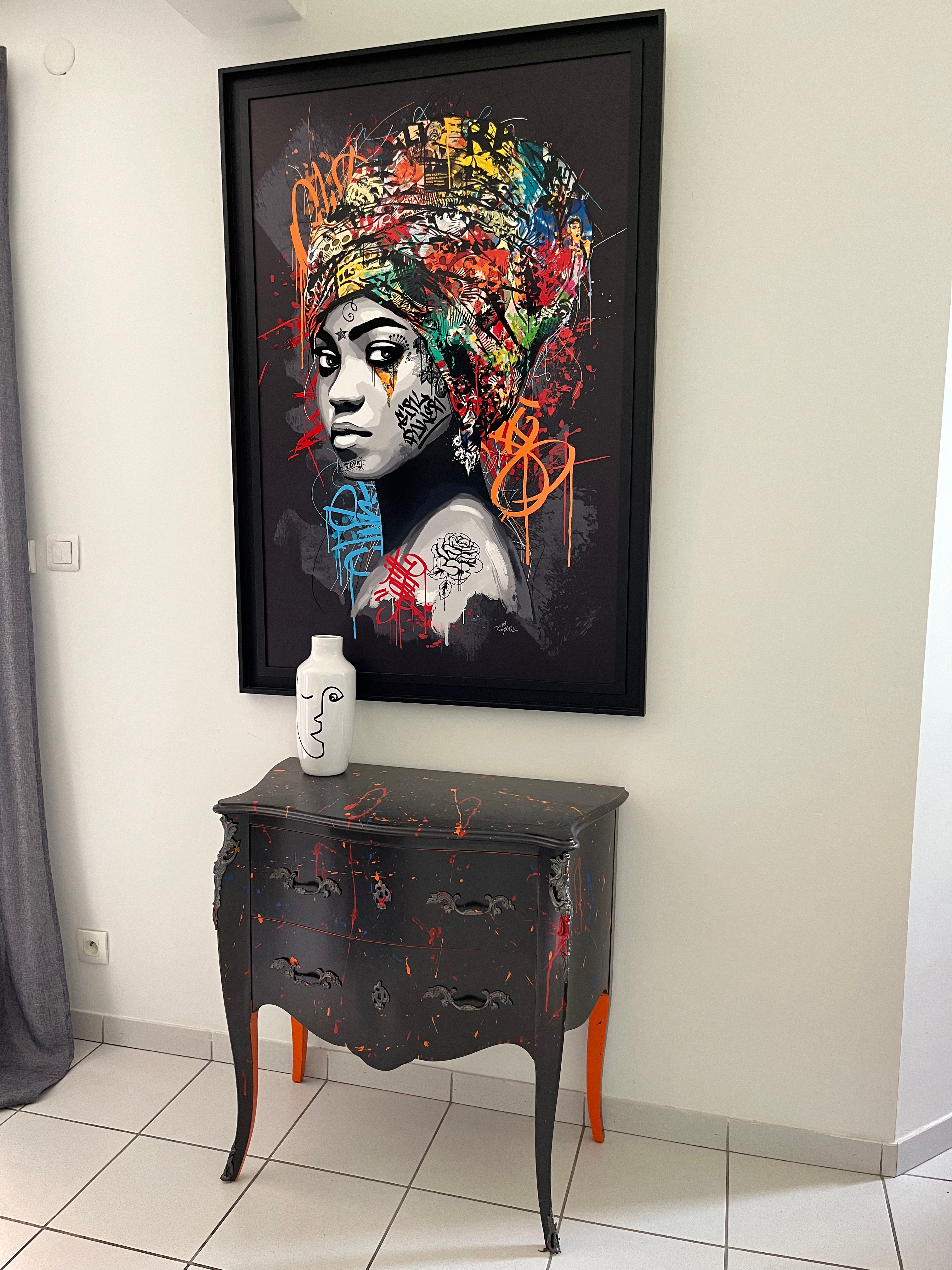 Petite commode "street art"
