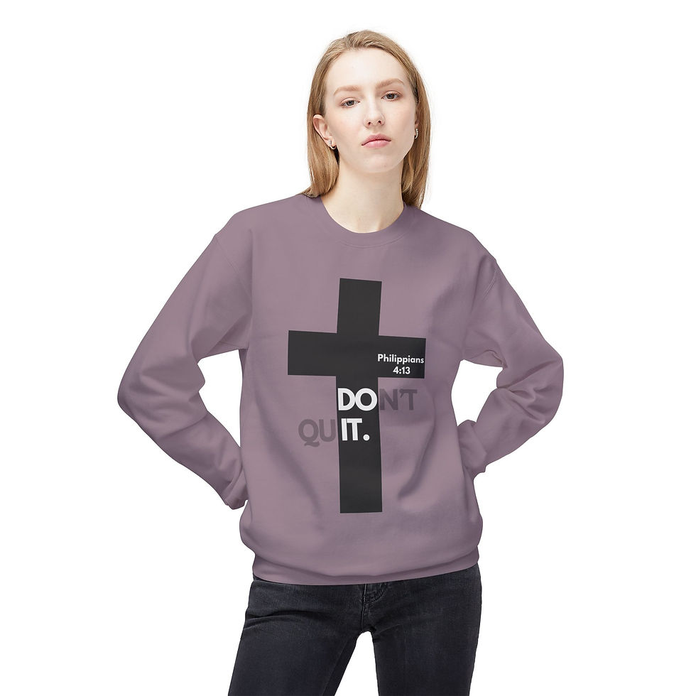 Thumbnail: DOnt quIT- Philippians 4:13 Unisex Crewneck