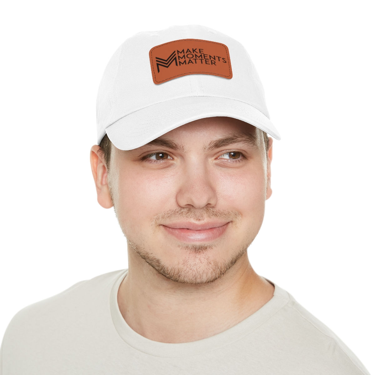 Make Moments Matter "Dad Hat" with Leather Patch (Rectangle)