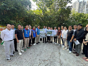 周浩鼎聯同徐君紹、莊展銘,聯同政府部門實地視察跟進大旗嶺路及十八鄉未來公營房屋道路配套工程