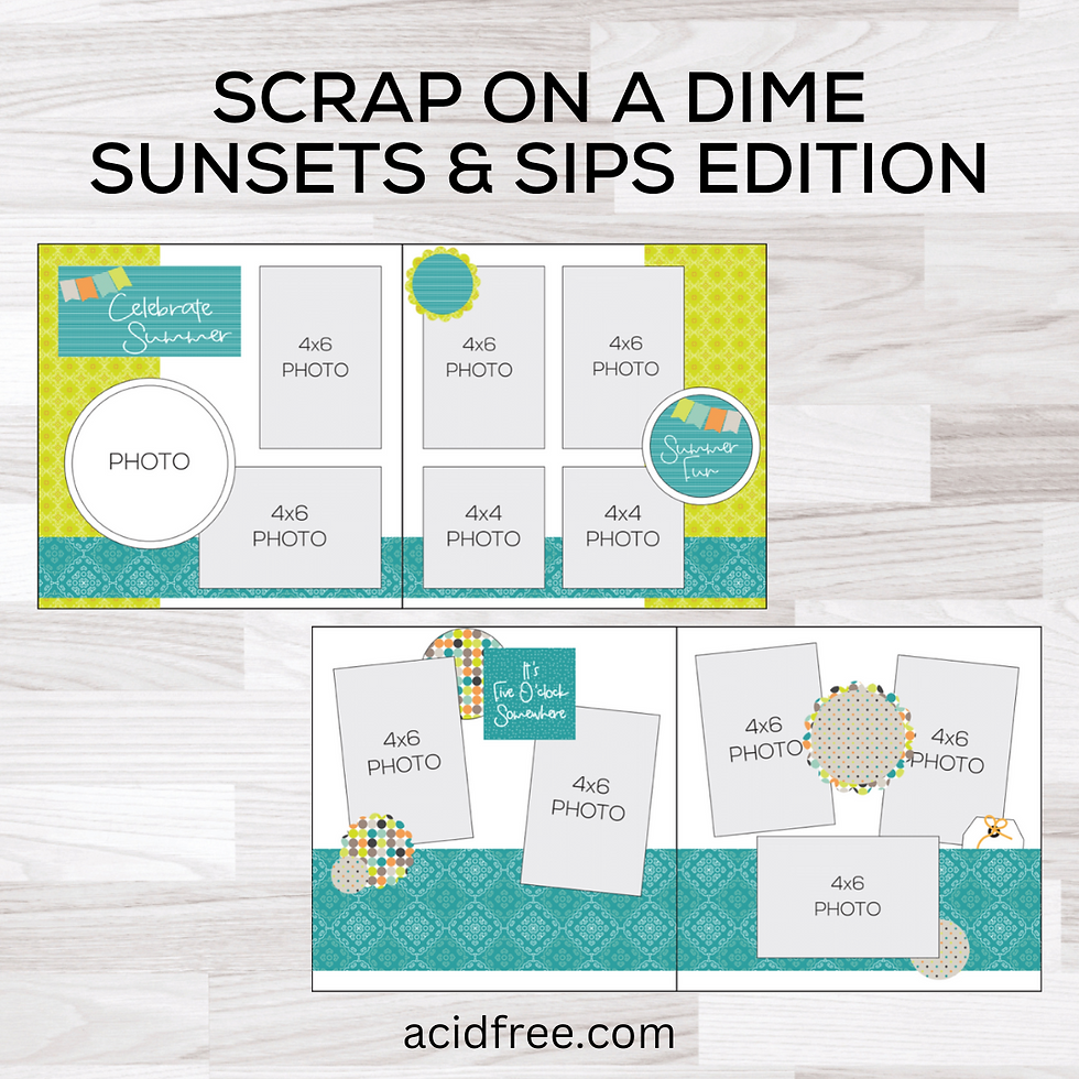 Thumbnail: Scrap On a Dime: Sunsets & Sips Edition