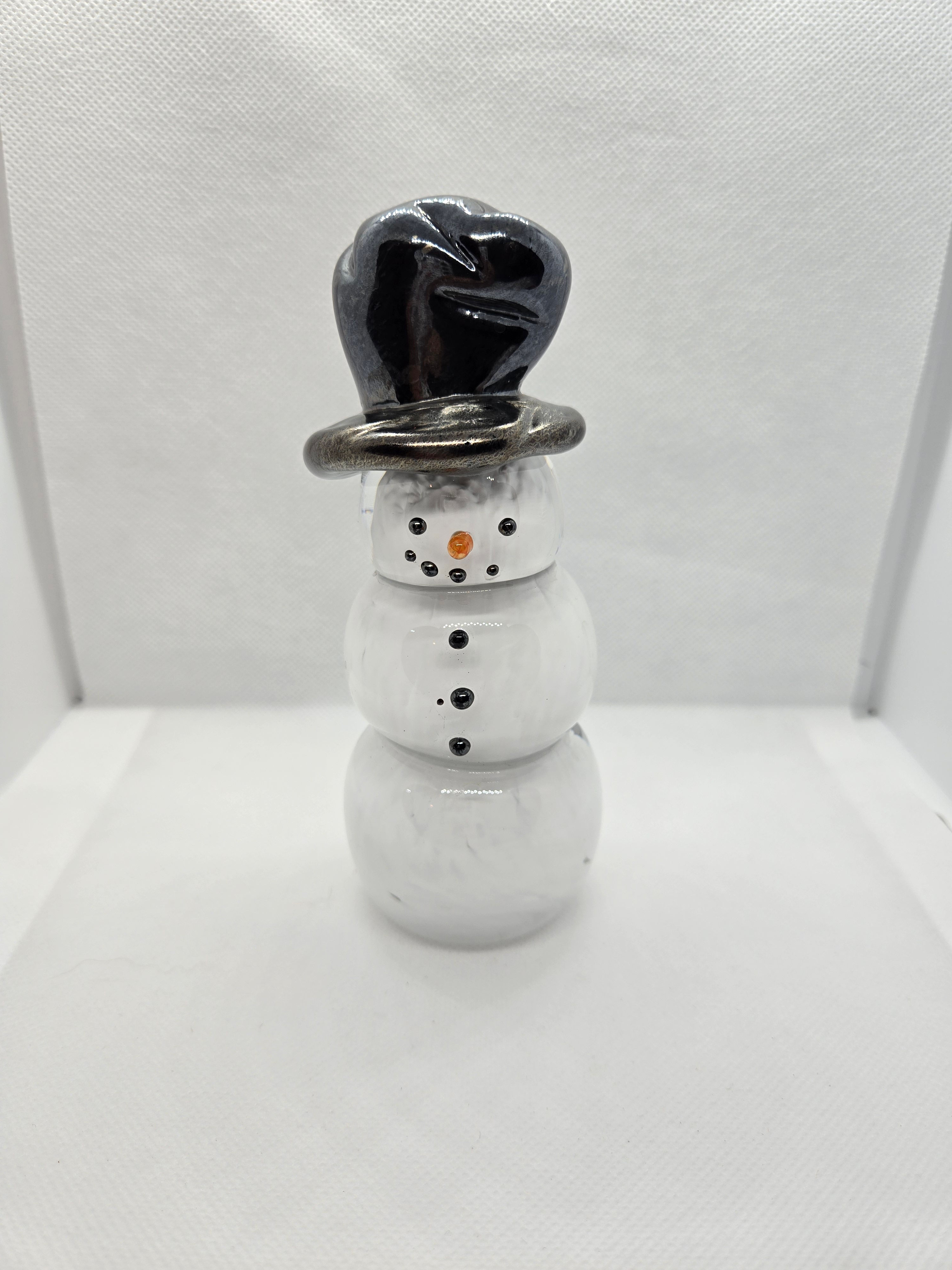 Paper Weight Glass Snowman