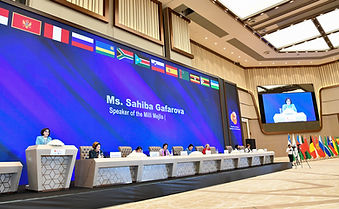 Ms. Sahiba Gafarova, Chairperson of the Non-Aligned Movement Parliamentary Network, spoke at the 14th Summit of Women Speakers of Parliament