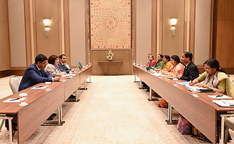 Ms. Sahiba Gafarova, Chairperson of the Non-Aligned Movement Parliamentary Network, met with Ms. Shirin Sharmin Chaudhury, Speaker of the Parliament of the People's Republic of Bangladesh