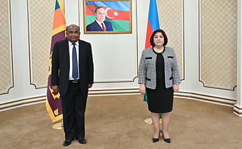 Ms. Sahiba Gafarova, Chairperson of the Non-Aligned Movement Parliamentary Network, met with Mr. Mahinda Yapa Abeywarden, Chairman of the Parliament of the Democratic Socialist Republic of Sri Lanka