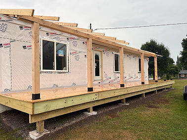 Large custom covered porch in Hancock, MI