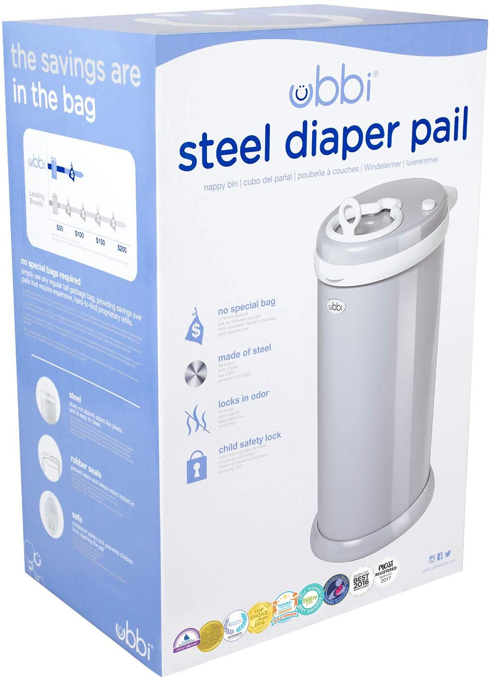 Thumbnail: Ubbi Steel Diaper Pail
