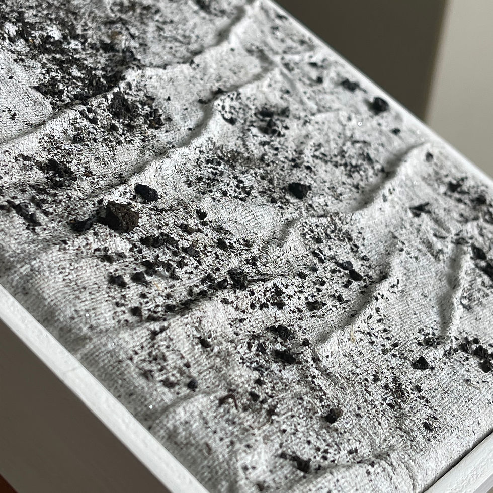 Textured gray and black stone art