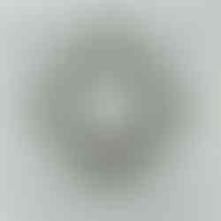 Circular white textured art piece with gray border