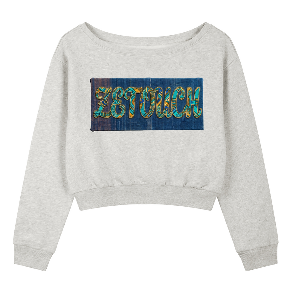Thumbnail: ZETOUCH Women's Off-Shoulder Sweatshirt in grey