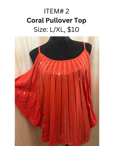 Coral Pullover Top