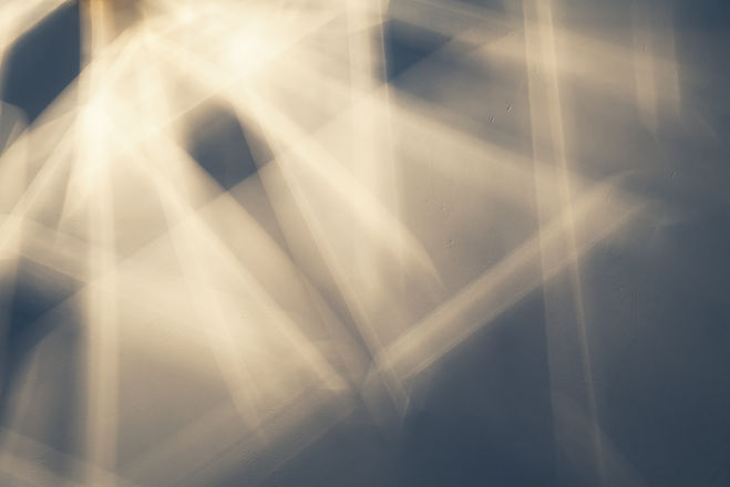 Light beams and shadows pattern over cei
