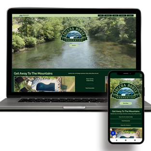 Toccoa House Properties Website Mockup