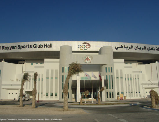 Al Rayyan Sports Club Hall at the 2005 West Asian Games. Photo - Phil Garrett