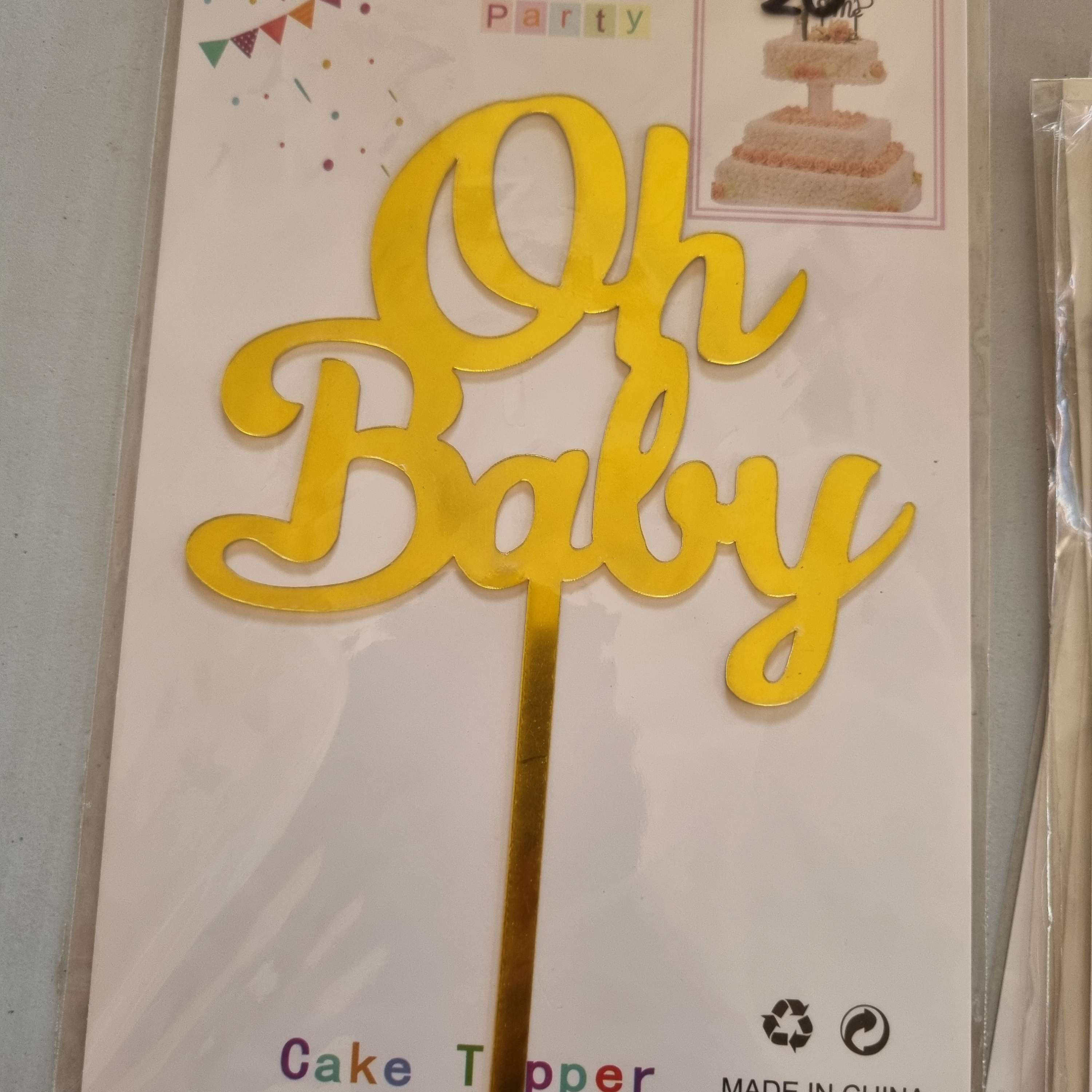 Oh baby cake topper 