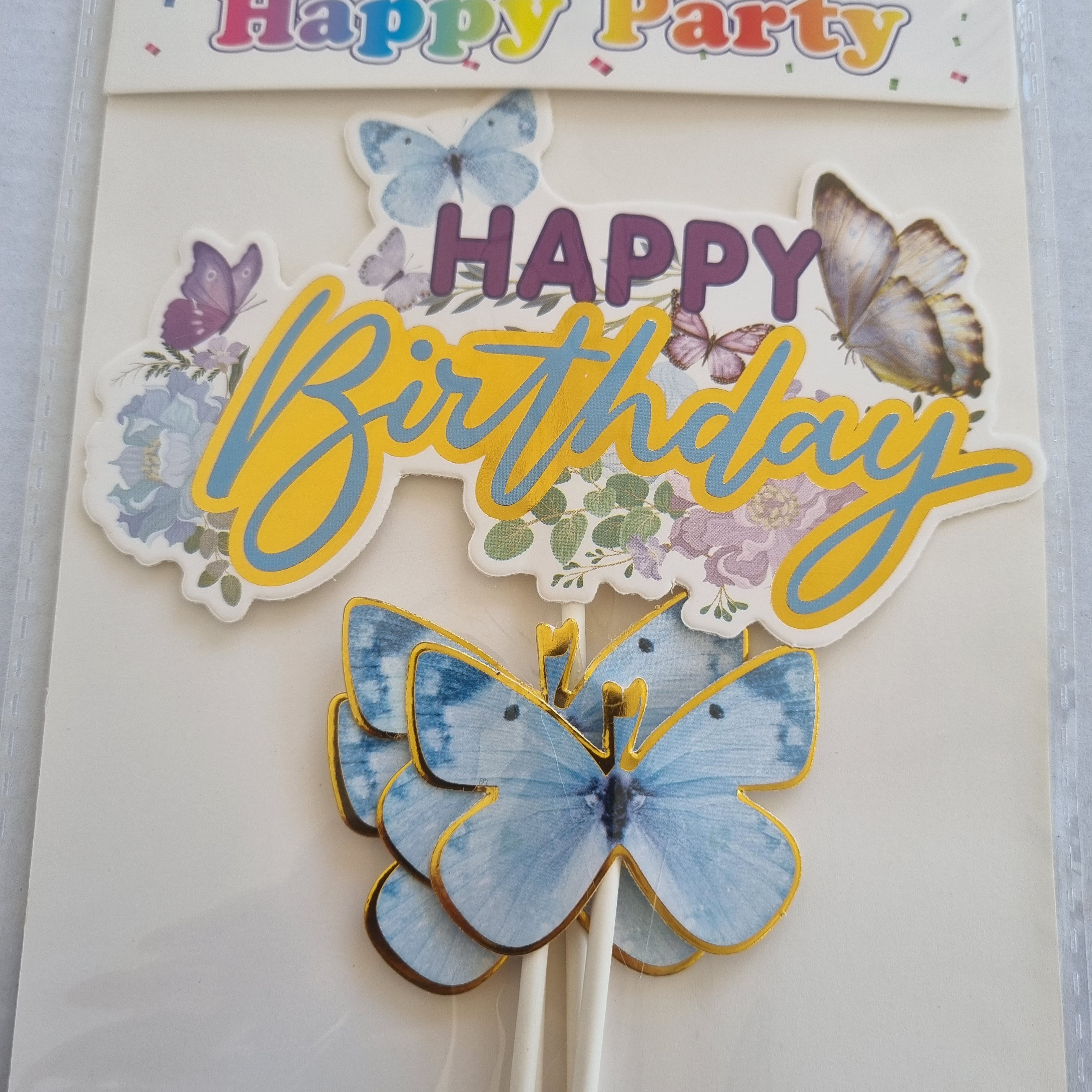 Blue butterfly Birthday Q012