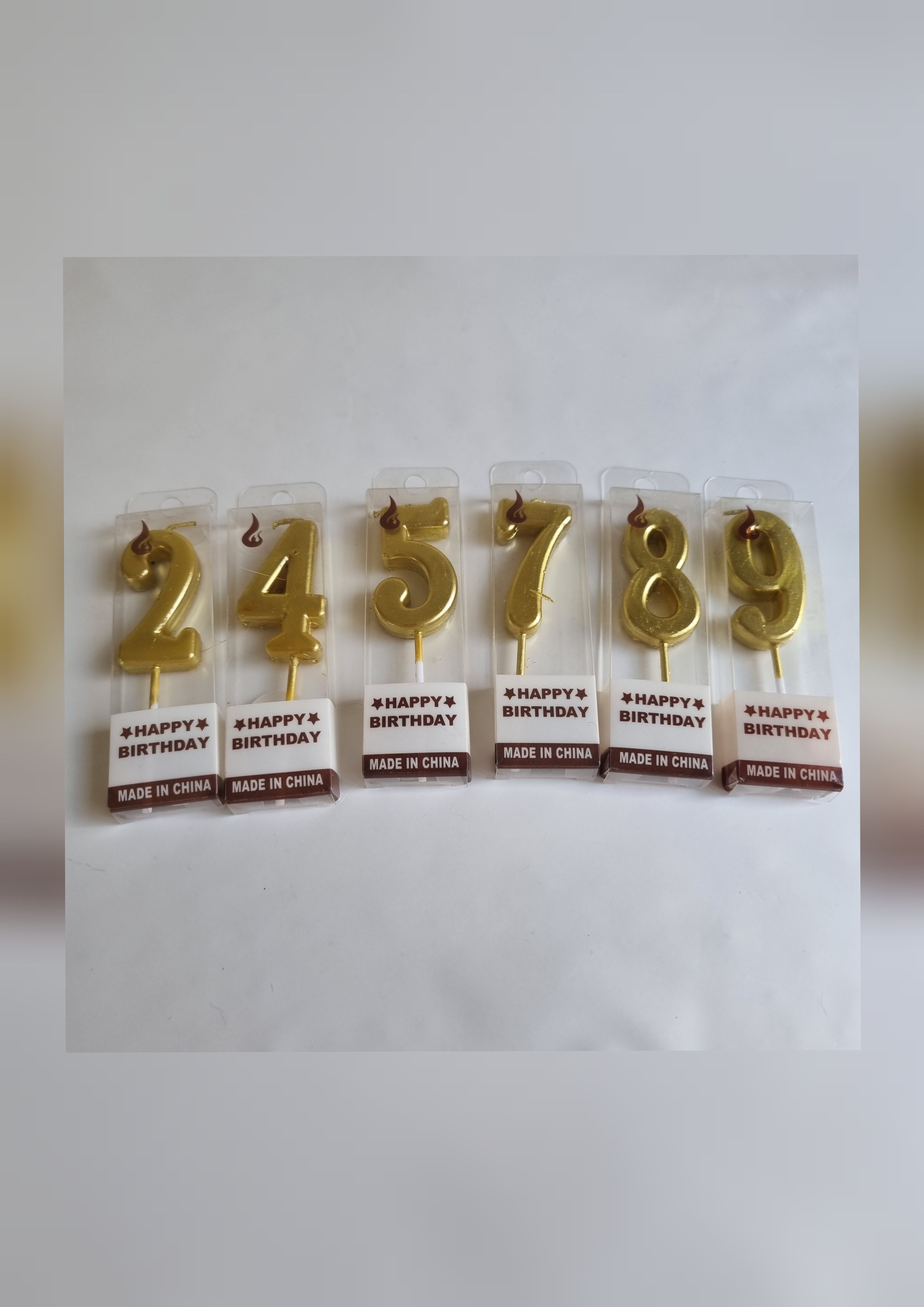 Gold number candles