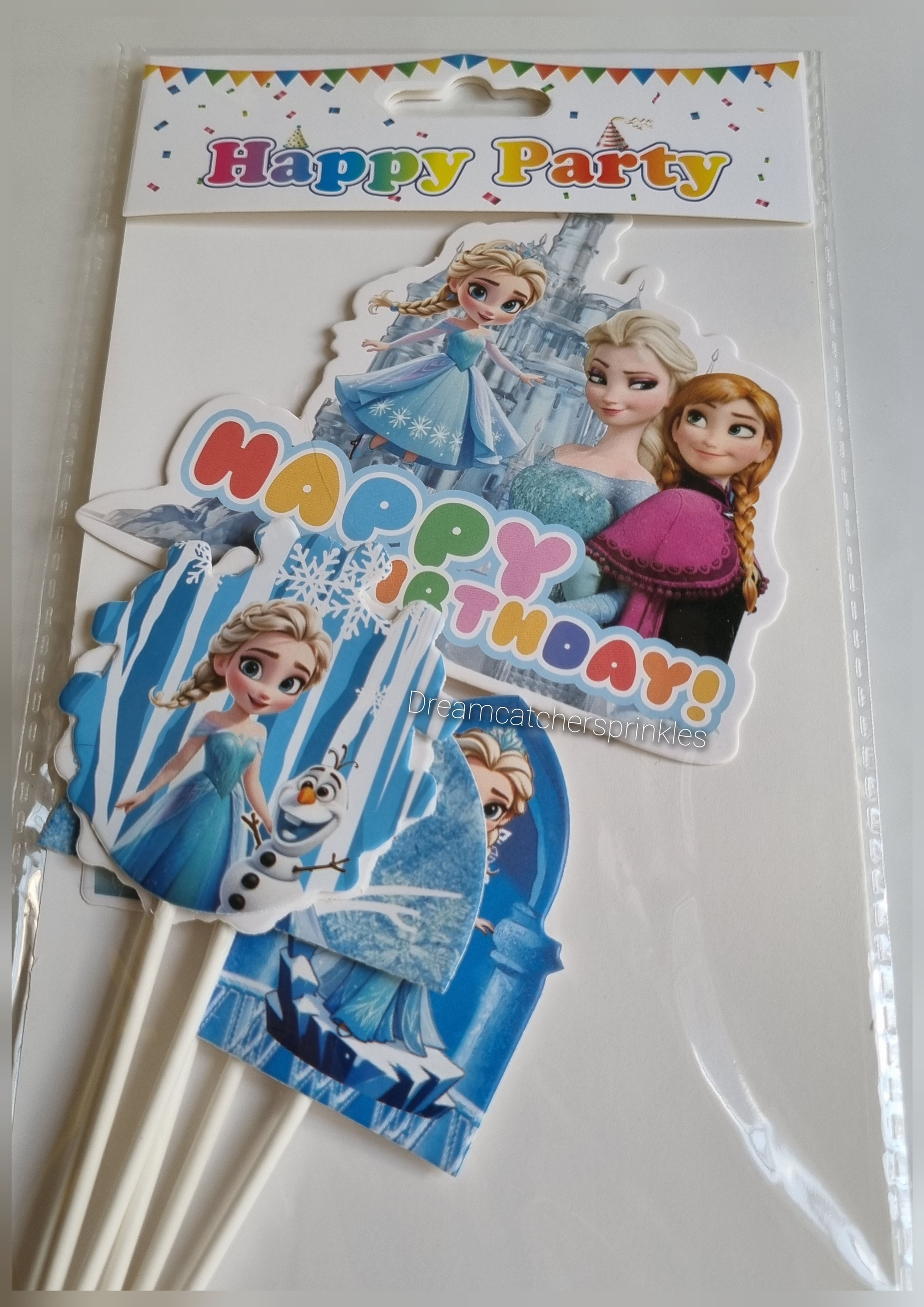 Frozen cardstock toppers 
