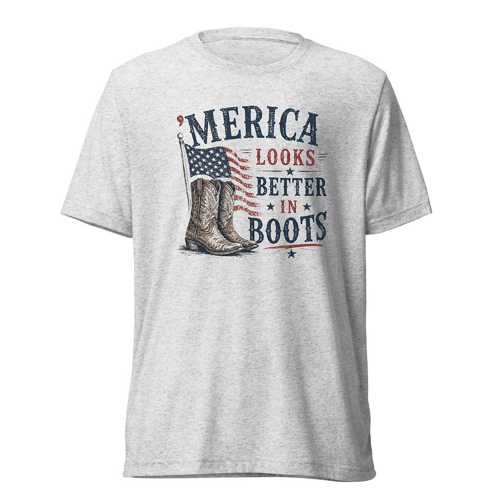 Thumbnail: 'Merica Looks Better in Boots Unisex T-Shirt