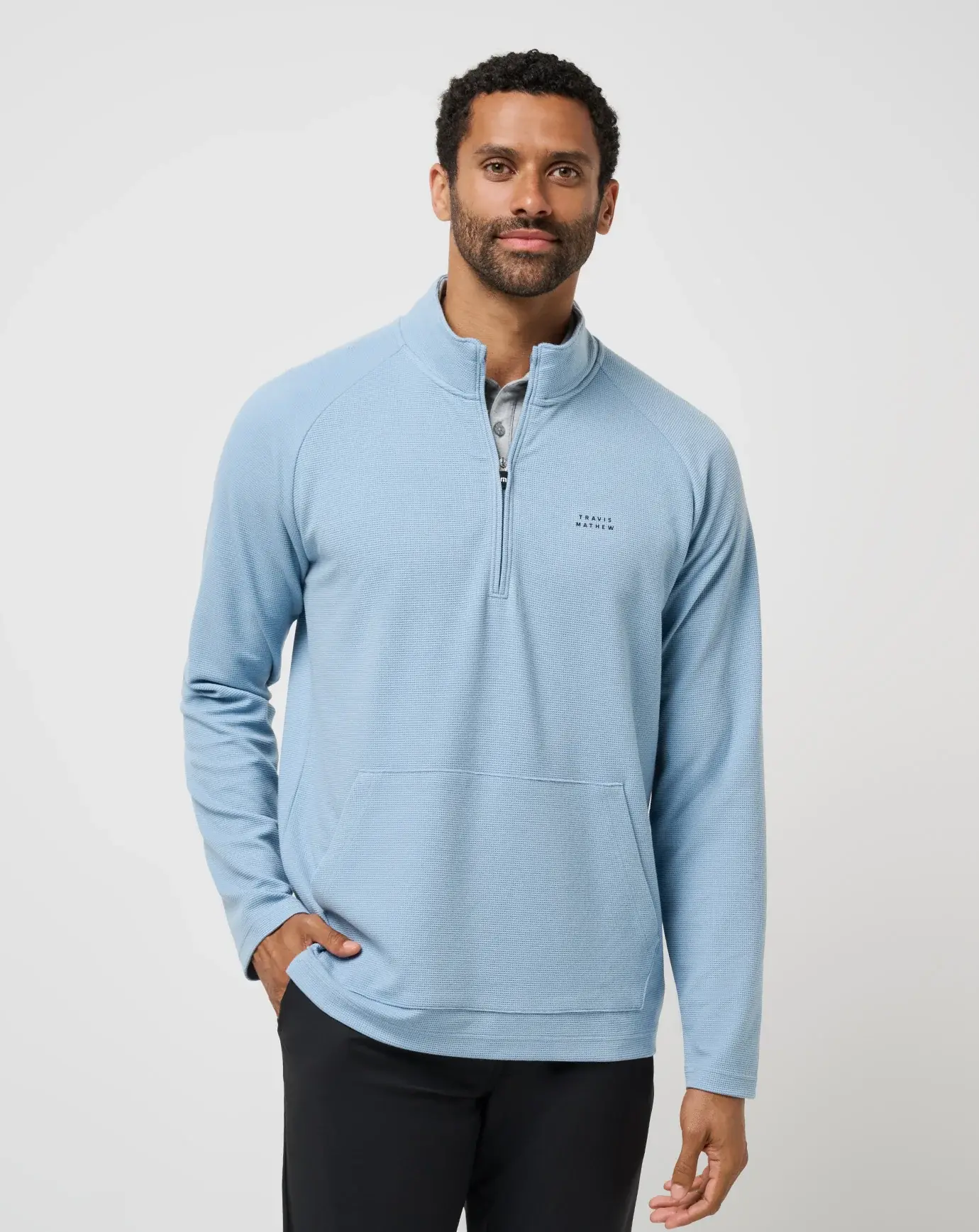 TravisMathew Performance Waffle Quarter Zip