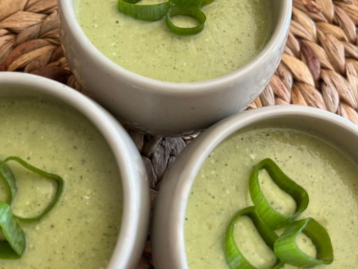 Velouté froid courgette-basilic-fromage blanc 🌿