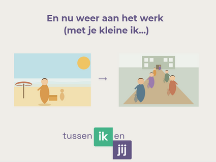 Zo, weer aan het werk! En mag je kleine ik ook mee?