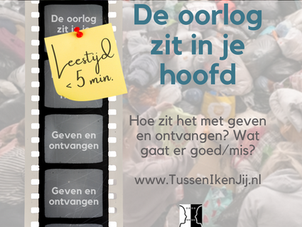 De oorlog zit in je hoofd (2): hoe geven wel (of niet...) werkt.