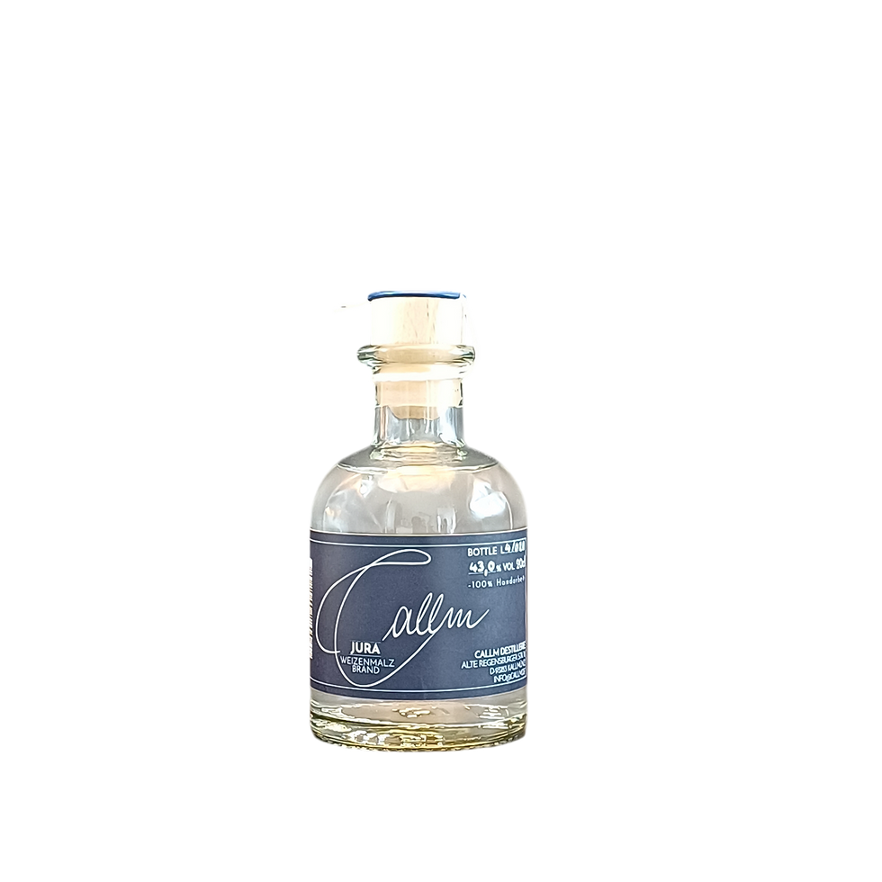 JURA Bierbrand in Apothekerflasche mit hochwertigem Etikett und Wachssiegel.