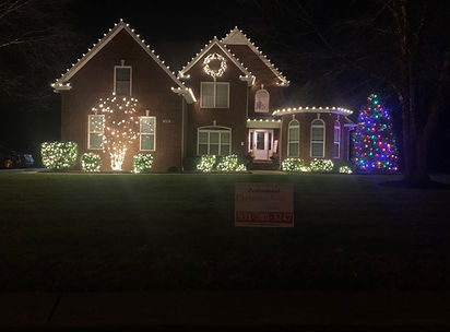 Christmas light installation 