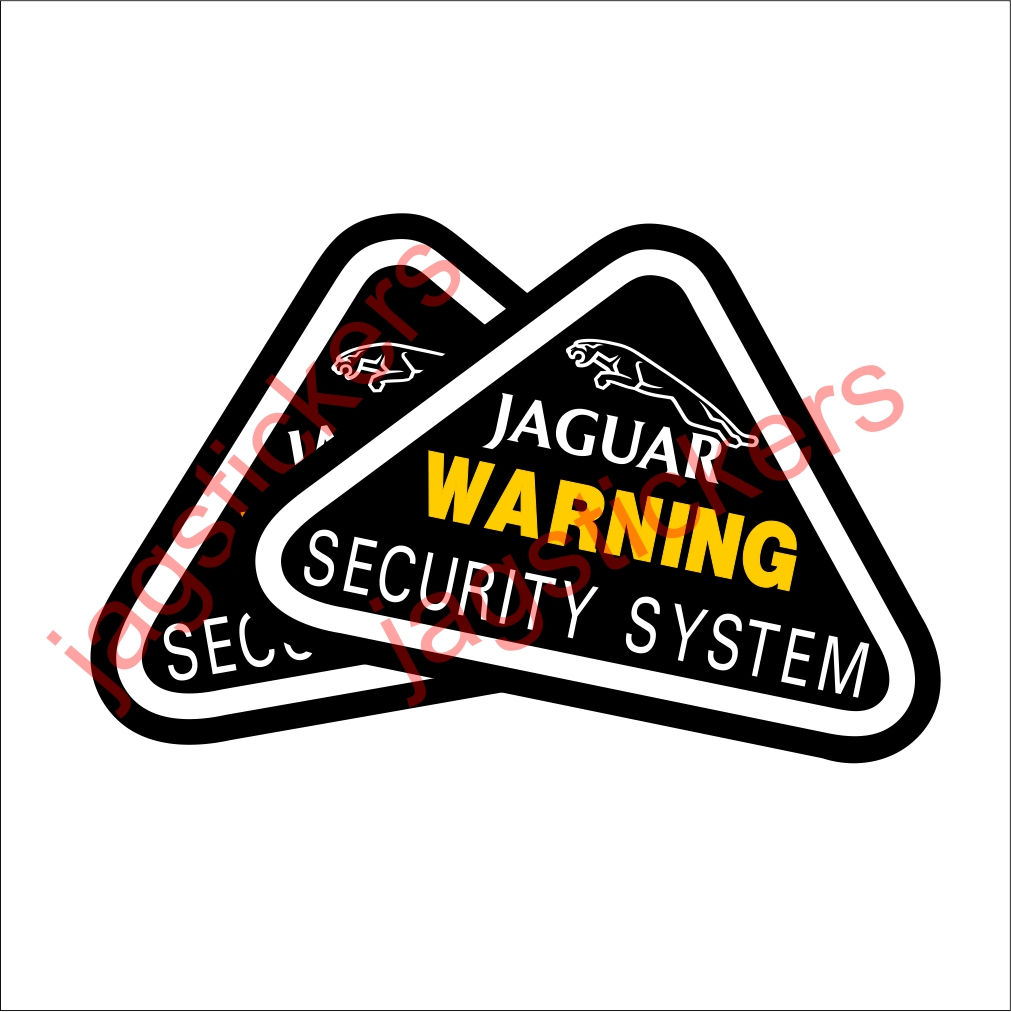 Jaguar Security System Window Sticker Double Sided