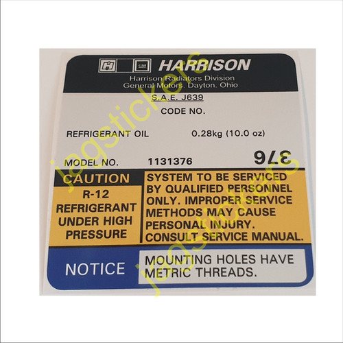 Delco Compressor decal (Metric) | Jag Stickers