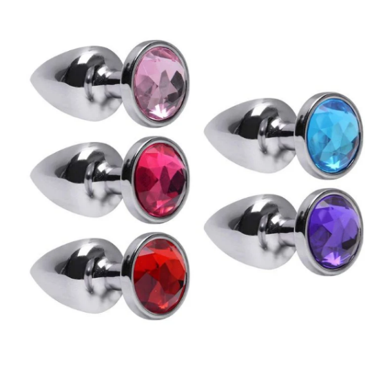 Plug Anal Plástico Abs Cromado 7 X 2,5Cm