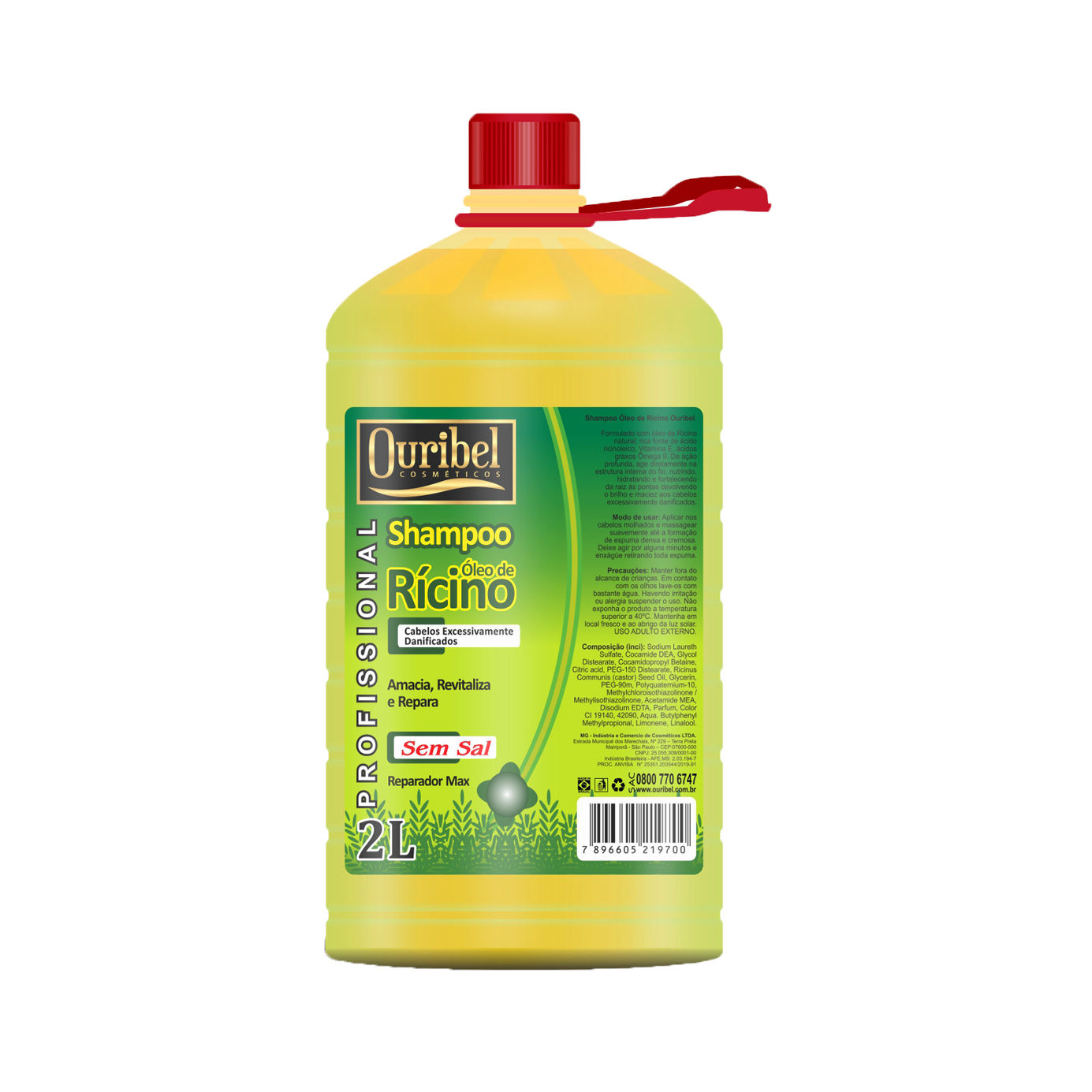 Shampoo Óleo de Rícino Profissional - 2 Litros