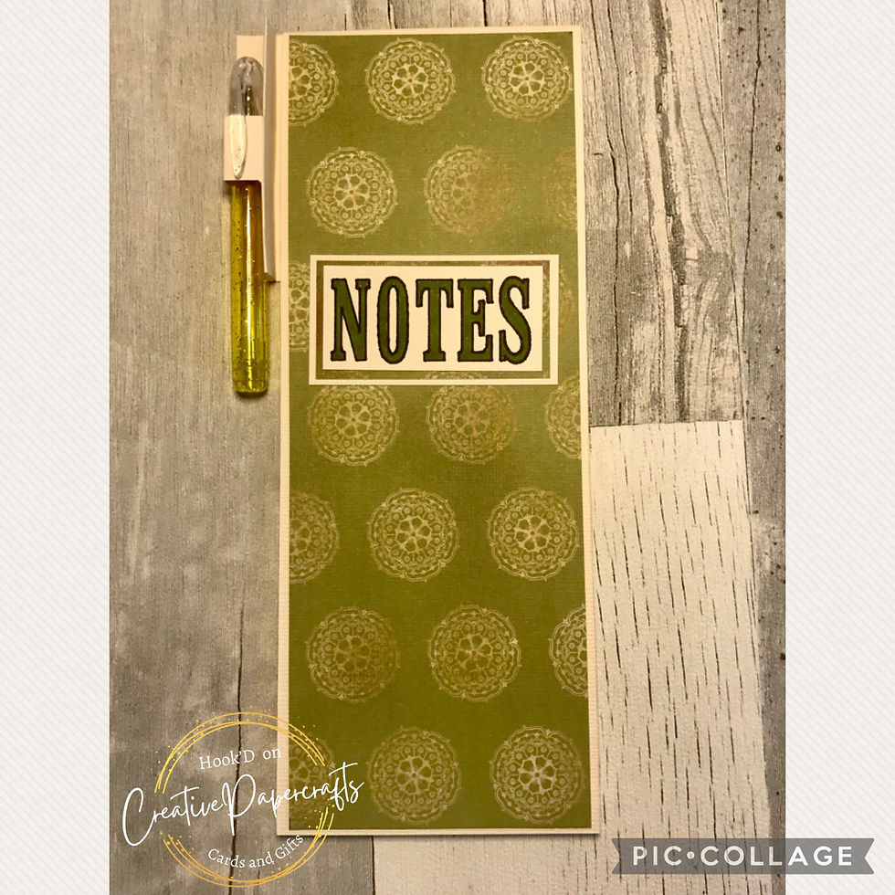 Refillable Magnetic Shopping Notebook with Pen-Olive Mandala