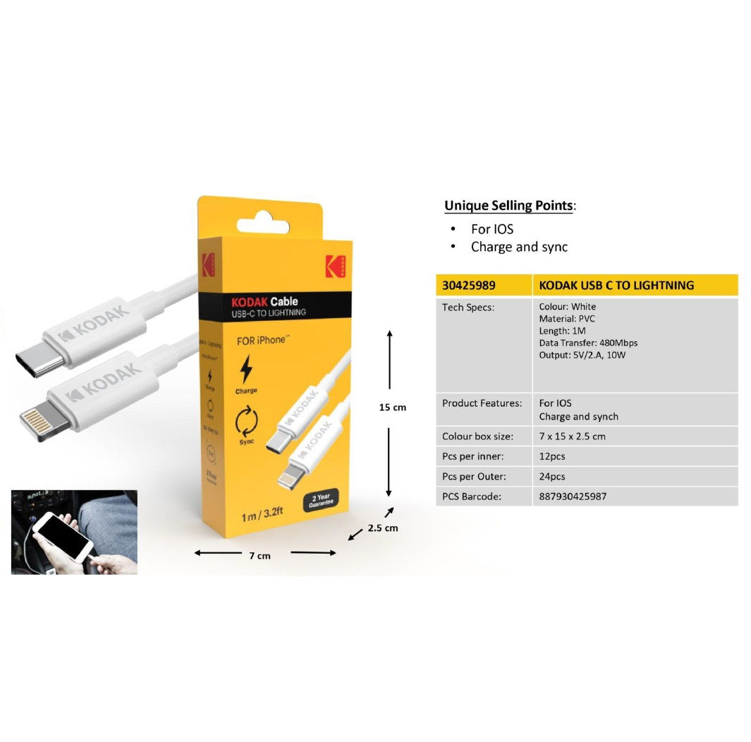 Cable USB C to LIGHTNING