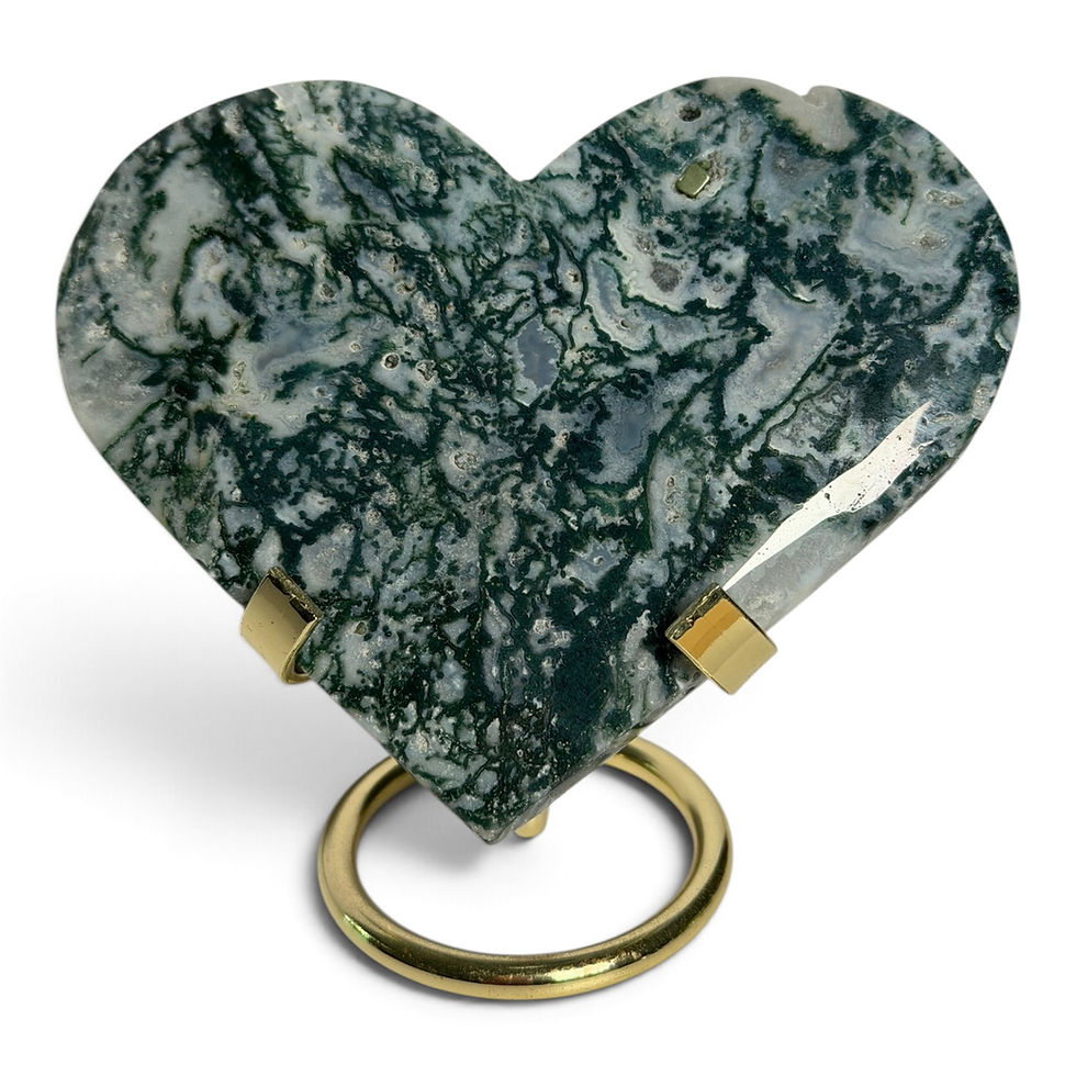 Moss Agate Heart