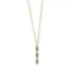 14 Karat Gold Plated Moss Agate Drop Necklace