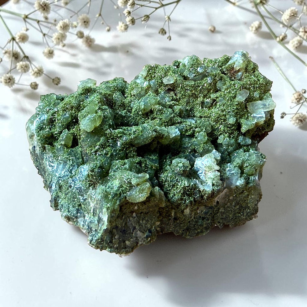 Forest Epidote with Quartz