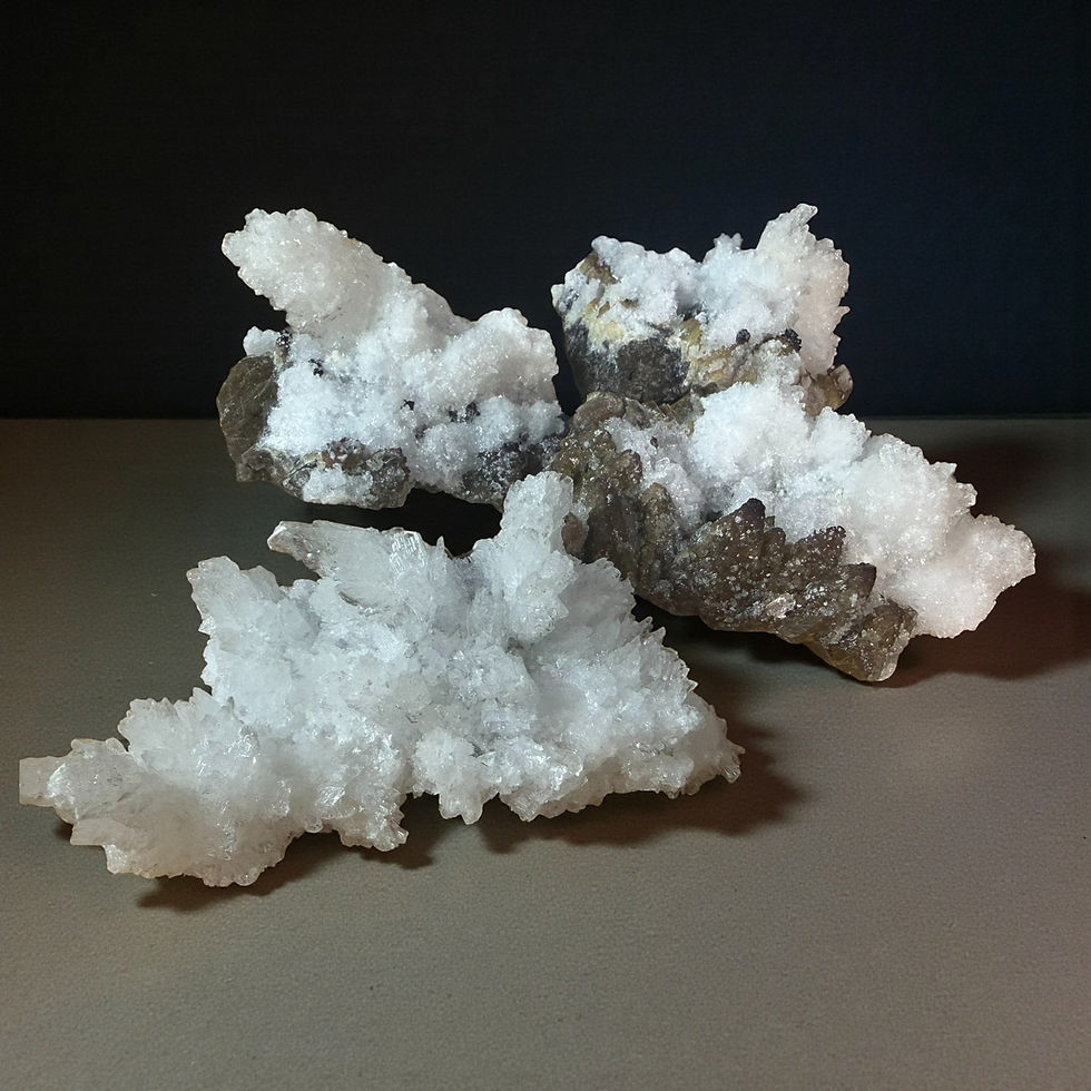 Dogtooth Calcite with Fluorite and Selenite Mineral Specimen