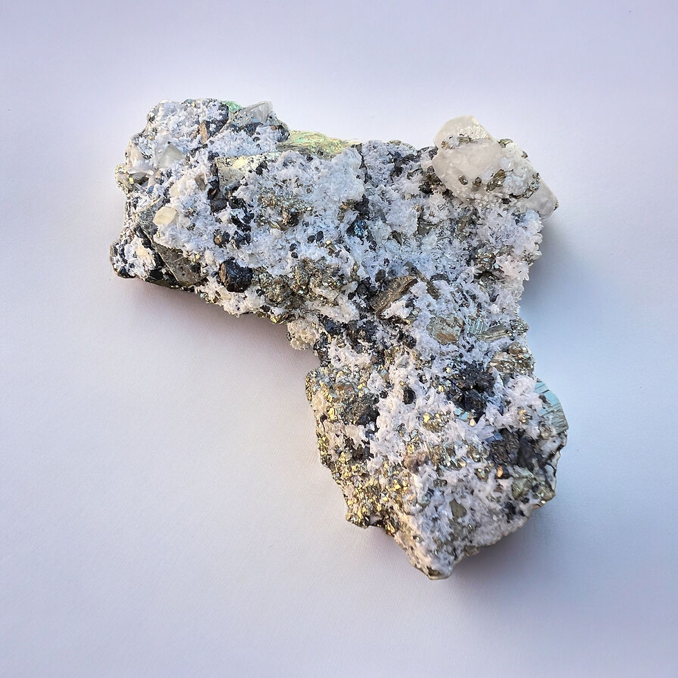 Pyrite with Quartz and Galena Cluster