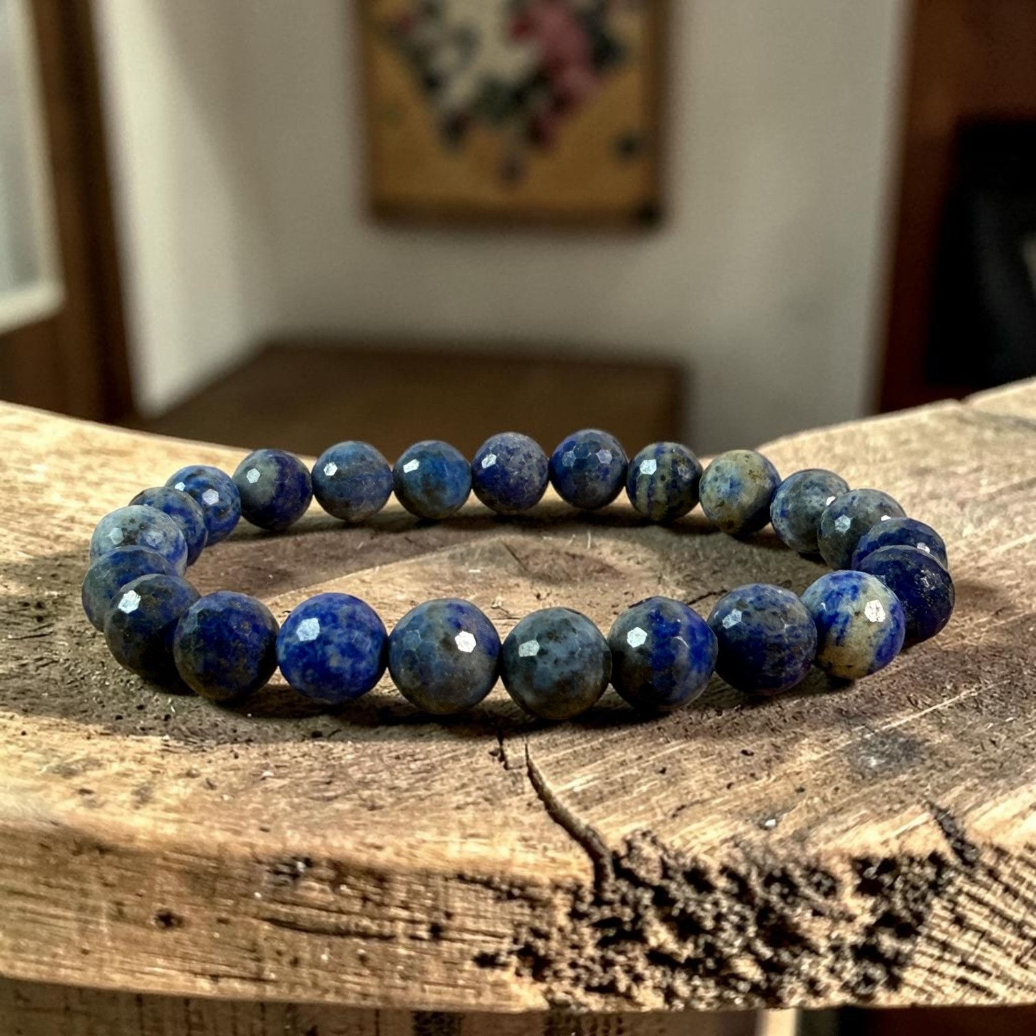 Faceted Lapis Lazuli Bracelet