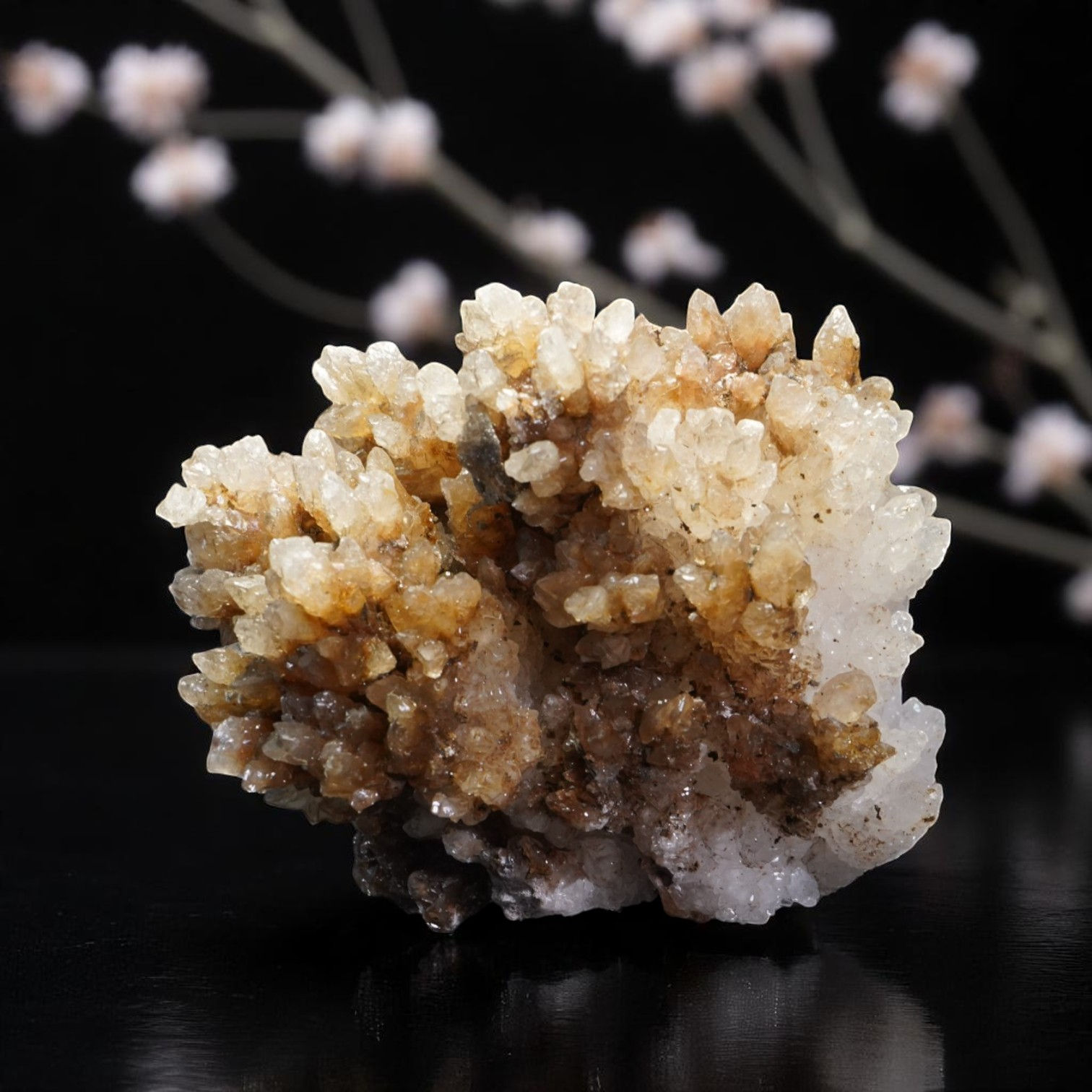 Honey Aragonite Crystal Cluster