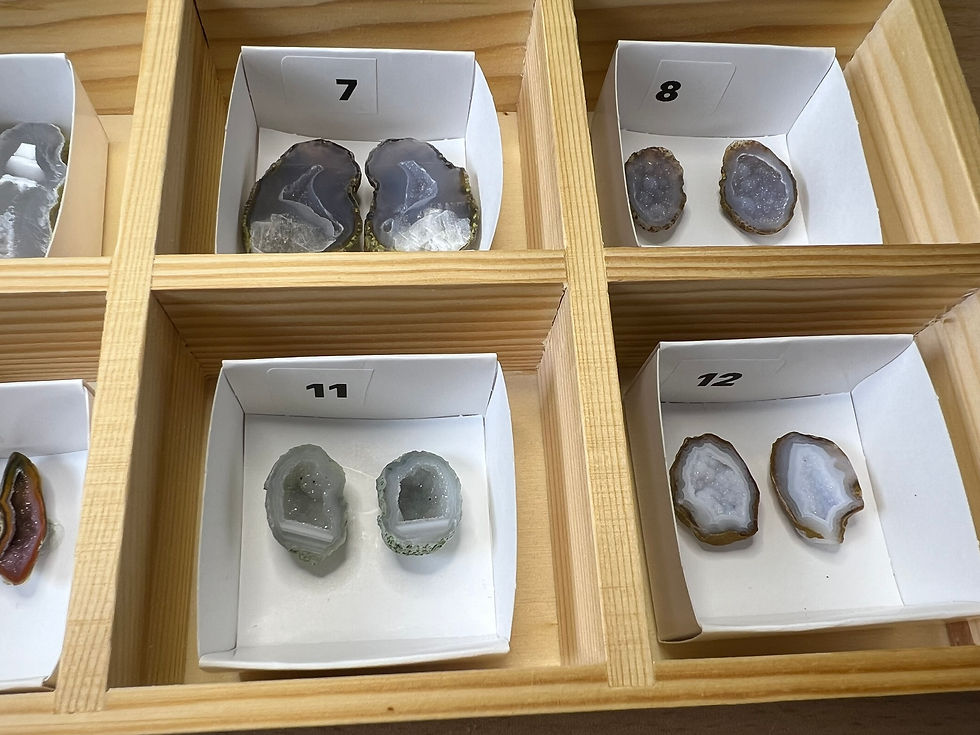 Natural Tabasco Agate Geode Pairs